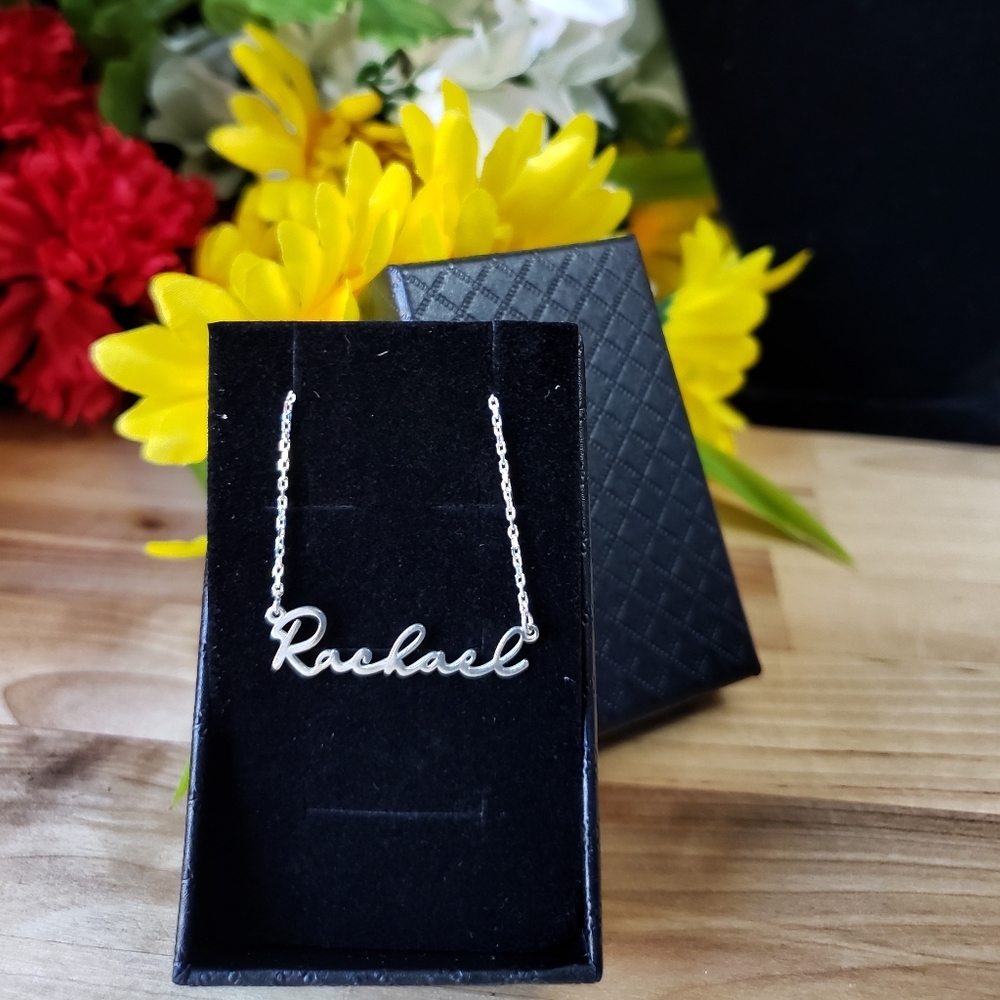 "Rachael" Intial Sterling Necklace